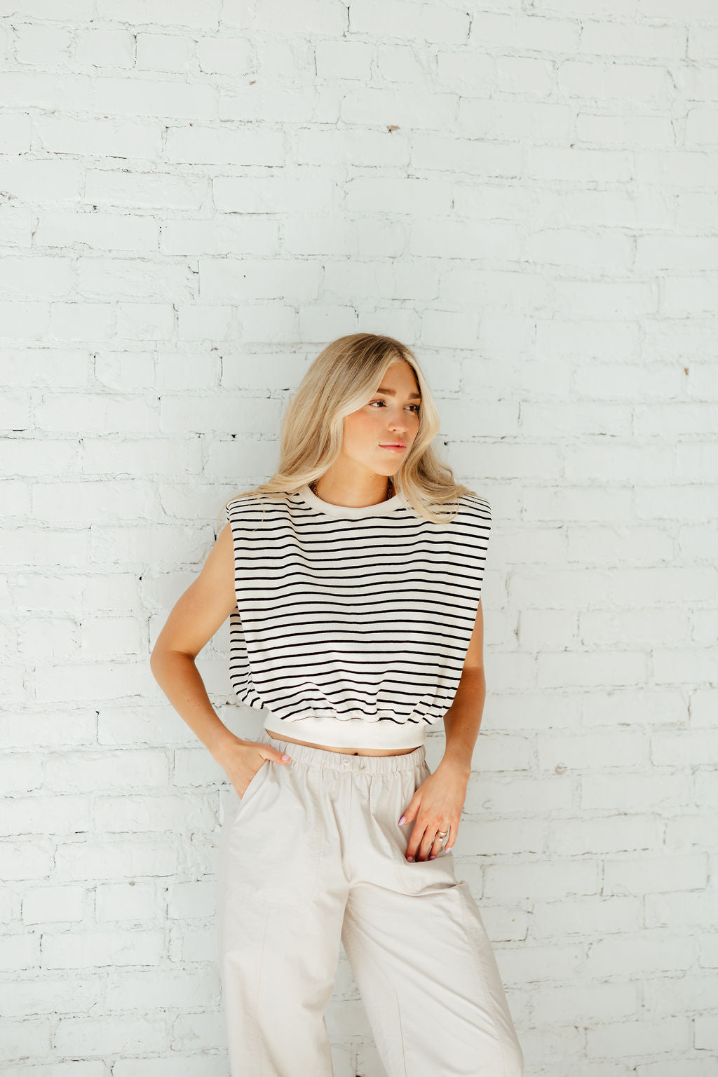 Sandy Striped Vest