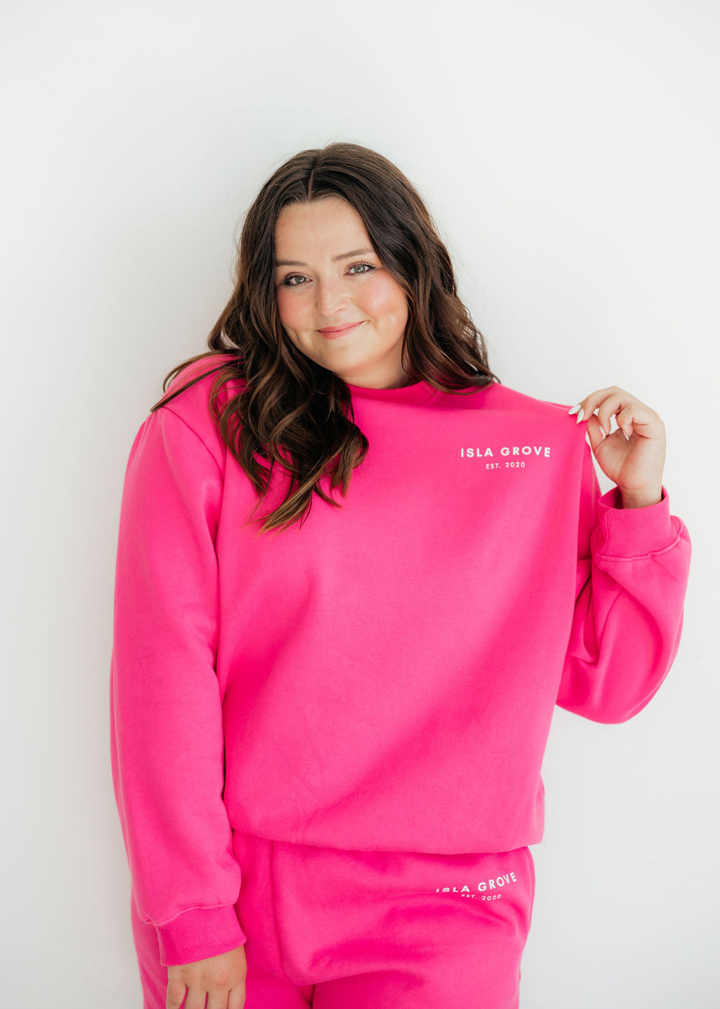 Isla Grove Original Crewneck // Hot Pink *RESTOCKED*