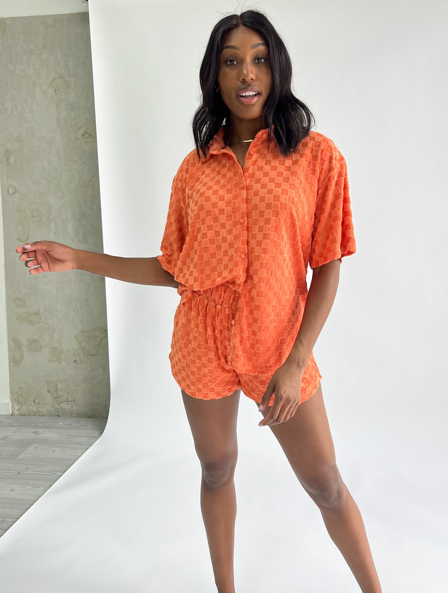 Orange Dream Checkered Set