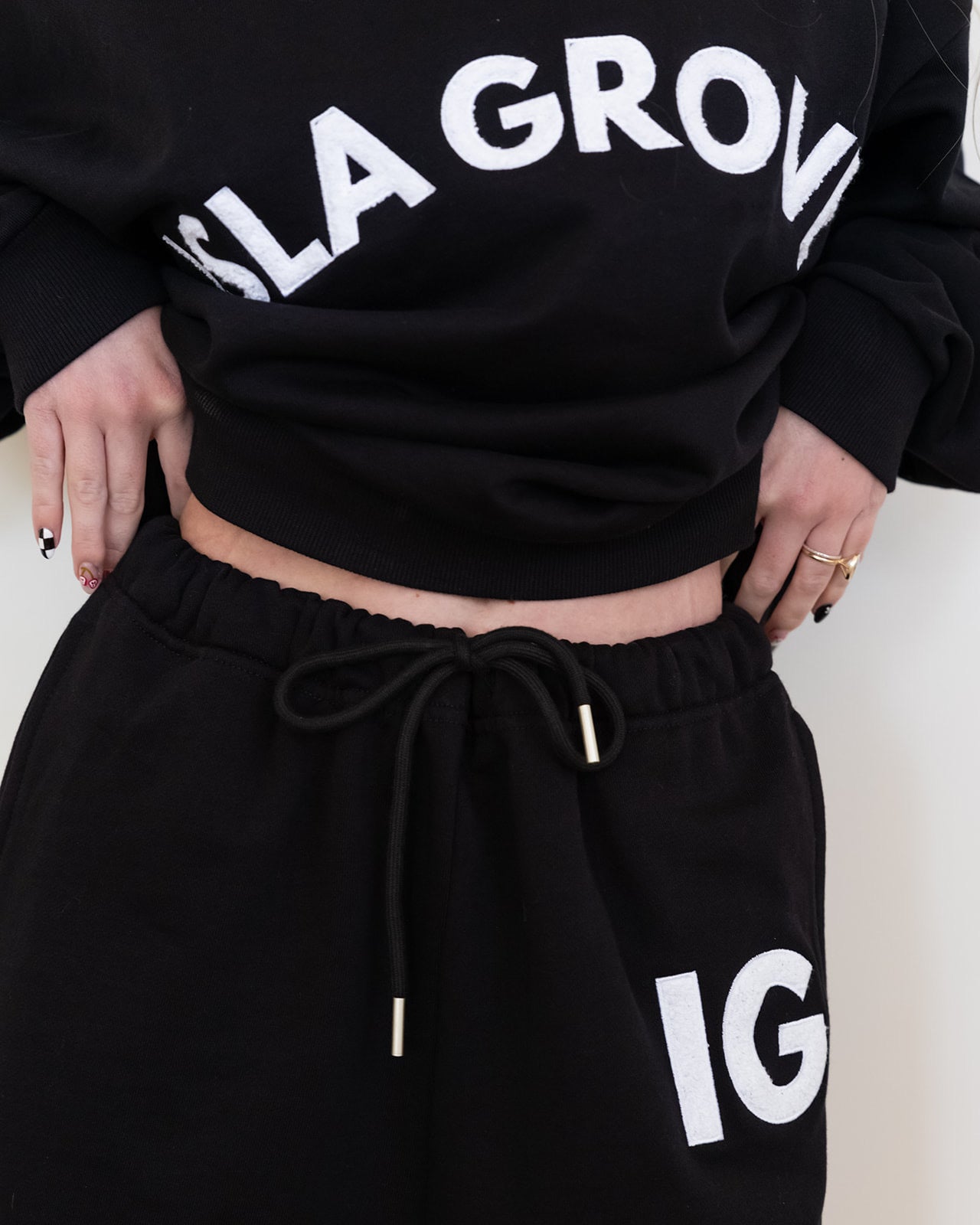 Isla Grove French Terry Shorts // Black