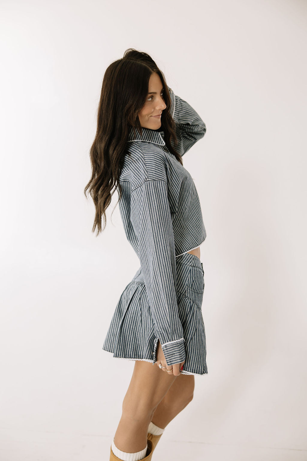 Ella Stripe Top and Shorts Set