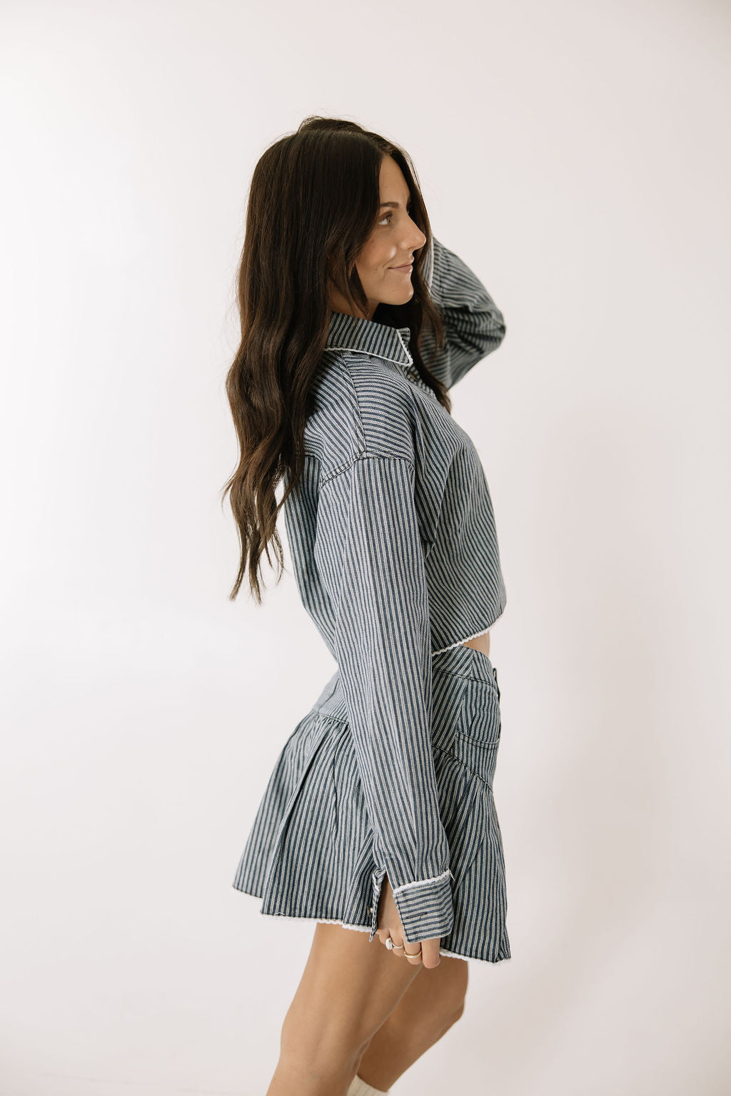 Ella Stripe Top and Shorts Set