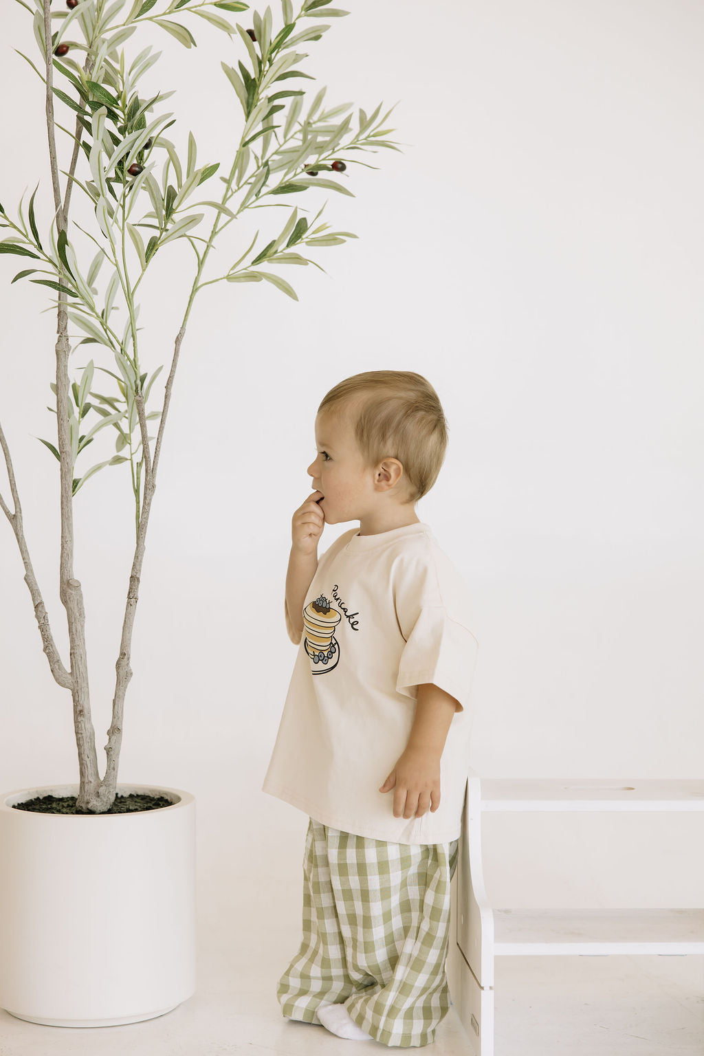 Kids Gingham Linen Pants
