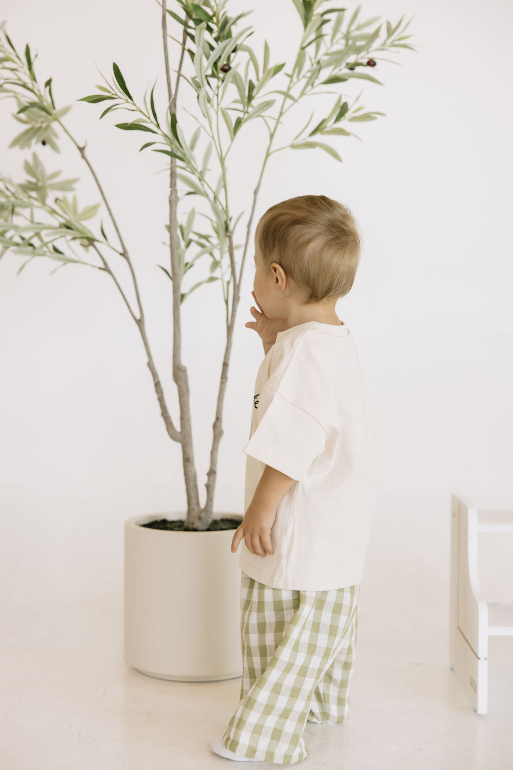 Kids Gingham Linen Pants