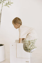 Kids Gingham Linen Pants
