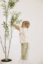 Kids Gingham Linen Pants