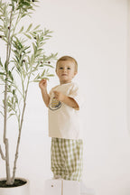 Kids Gingham Linen Pants