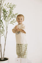 Kids Gingham Linen Pants