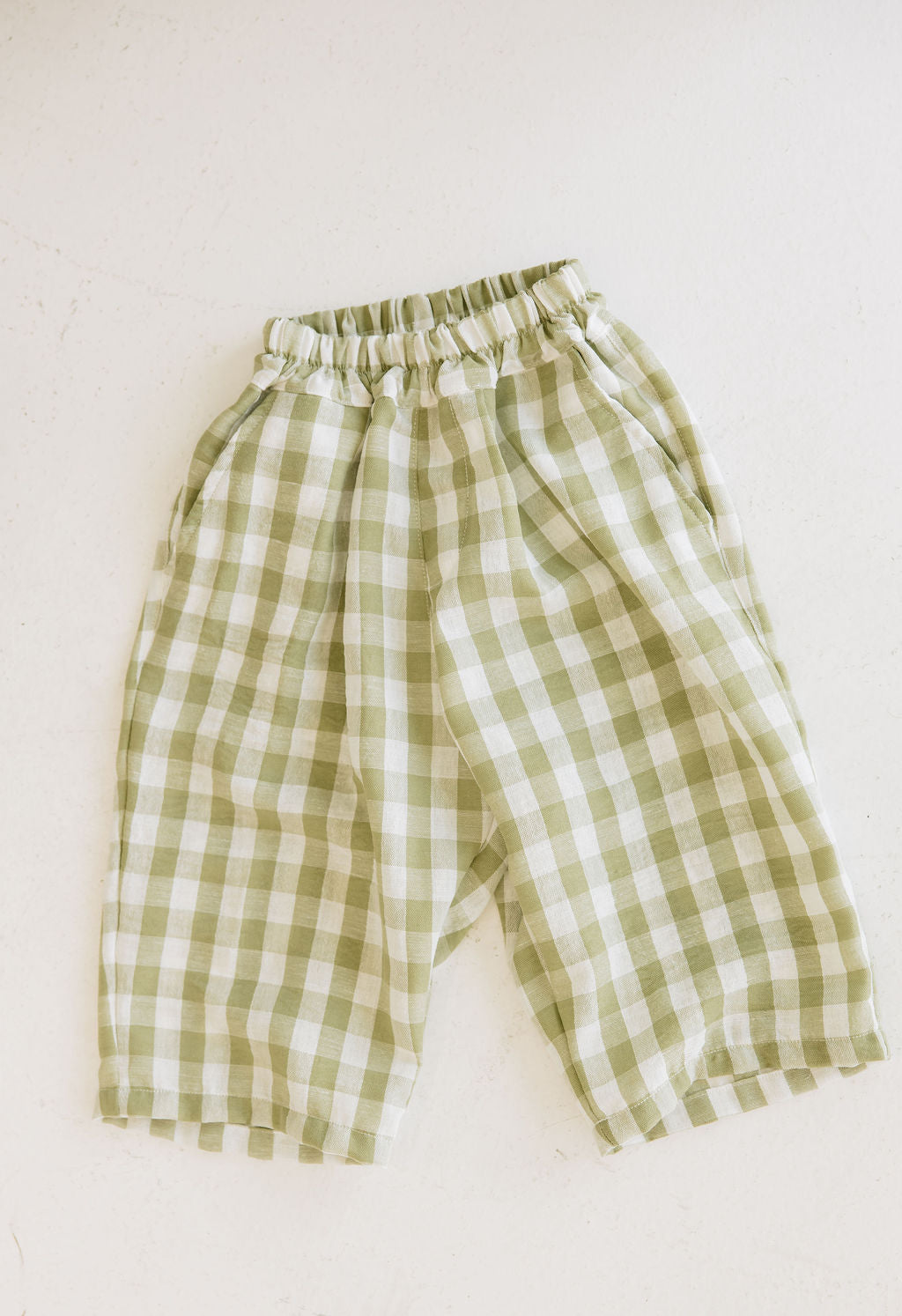 Kids Gingham Linen Pants