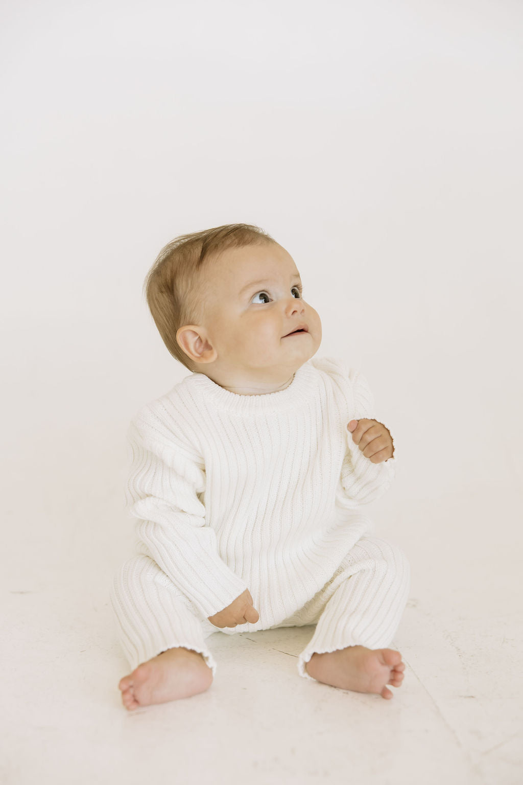 Baby White Rib Pullover