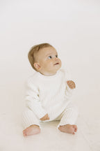 Baby White Rib Pullover