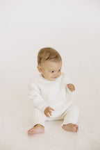 Baby White Rib Leggings