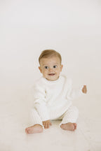 Baby White Rib Leggings