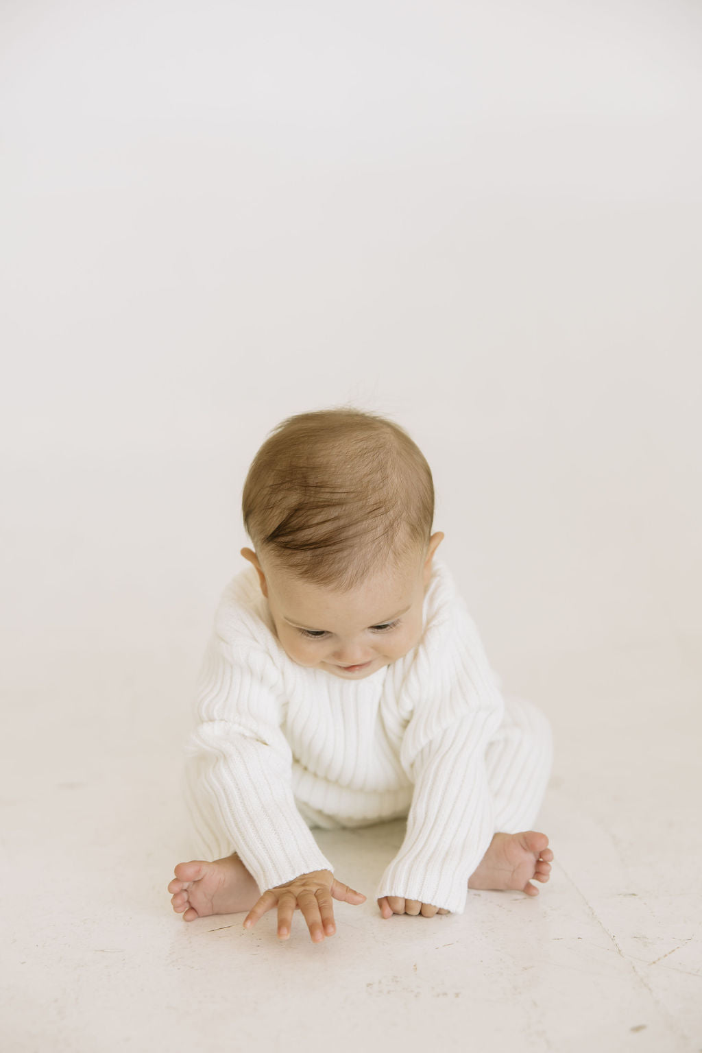 Baby White Rib Pullover