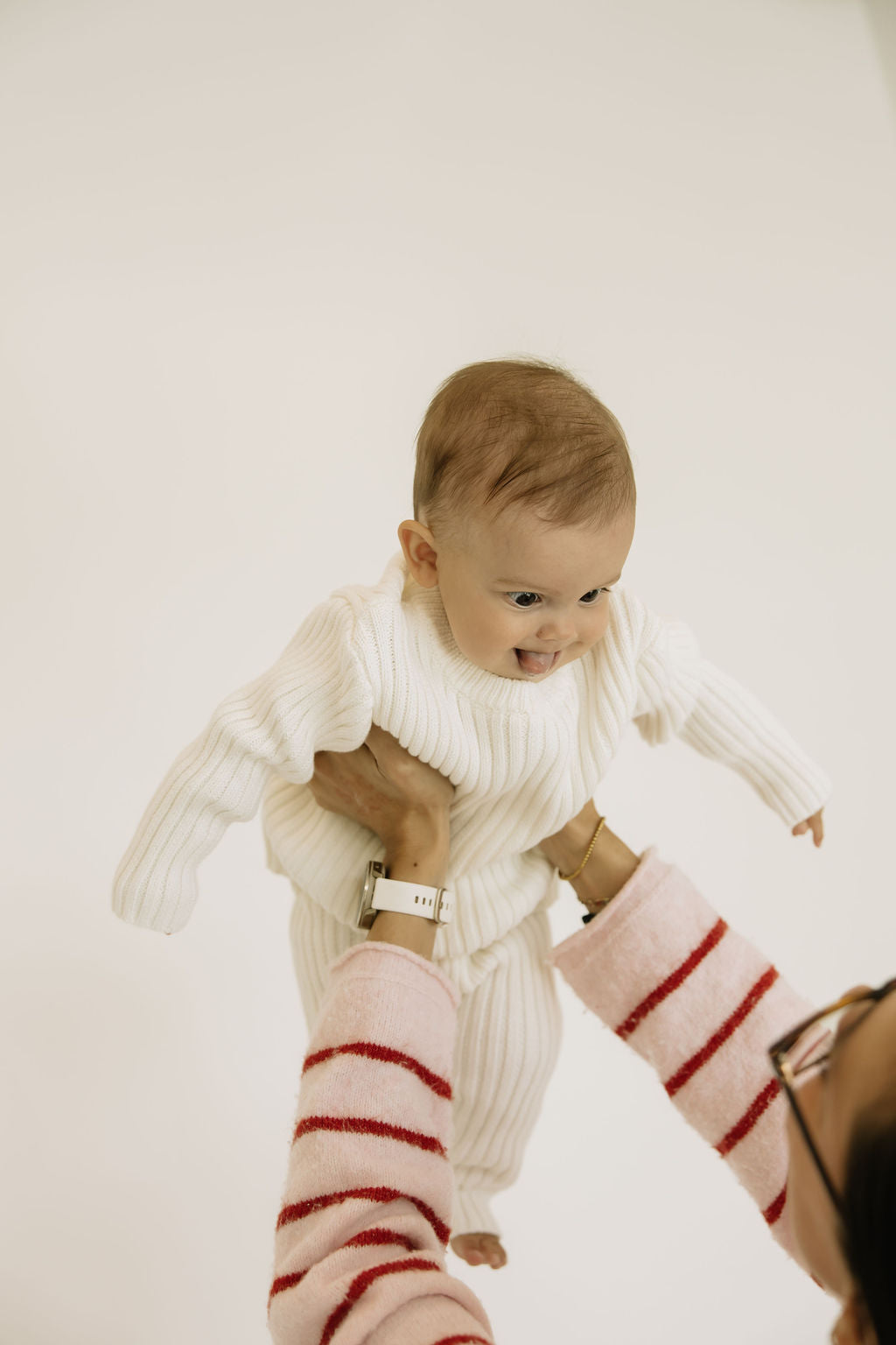 Baby White Rib Pullover