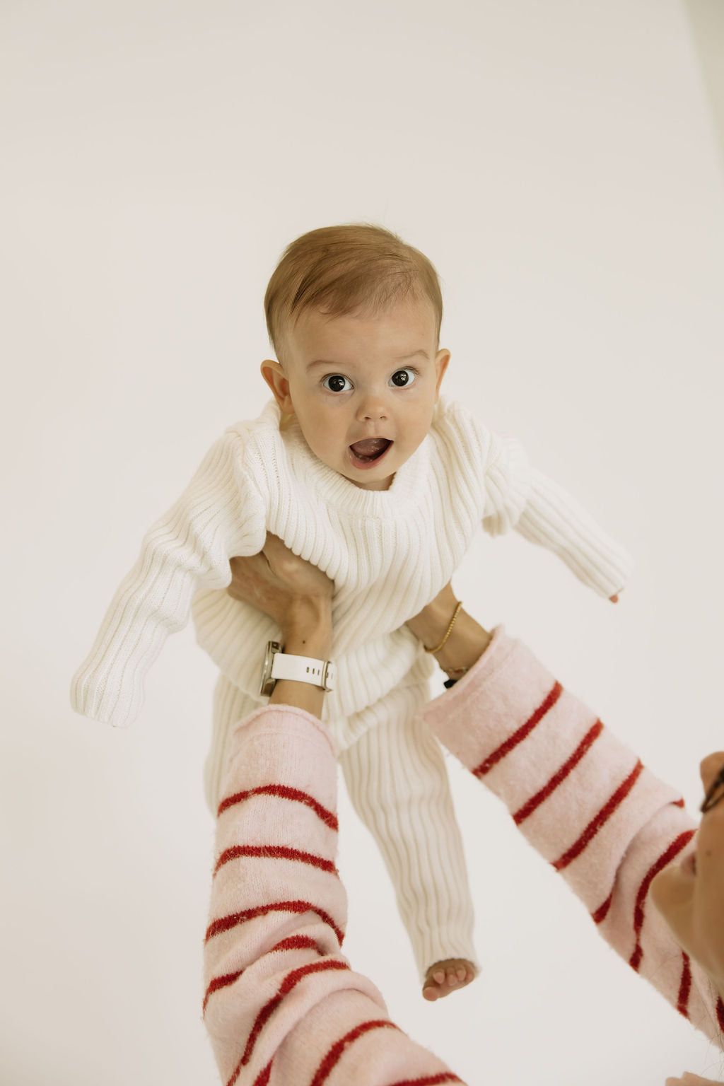 Baby White Rib Leggings