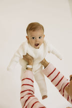 Baby White Rib Leggings