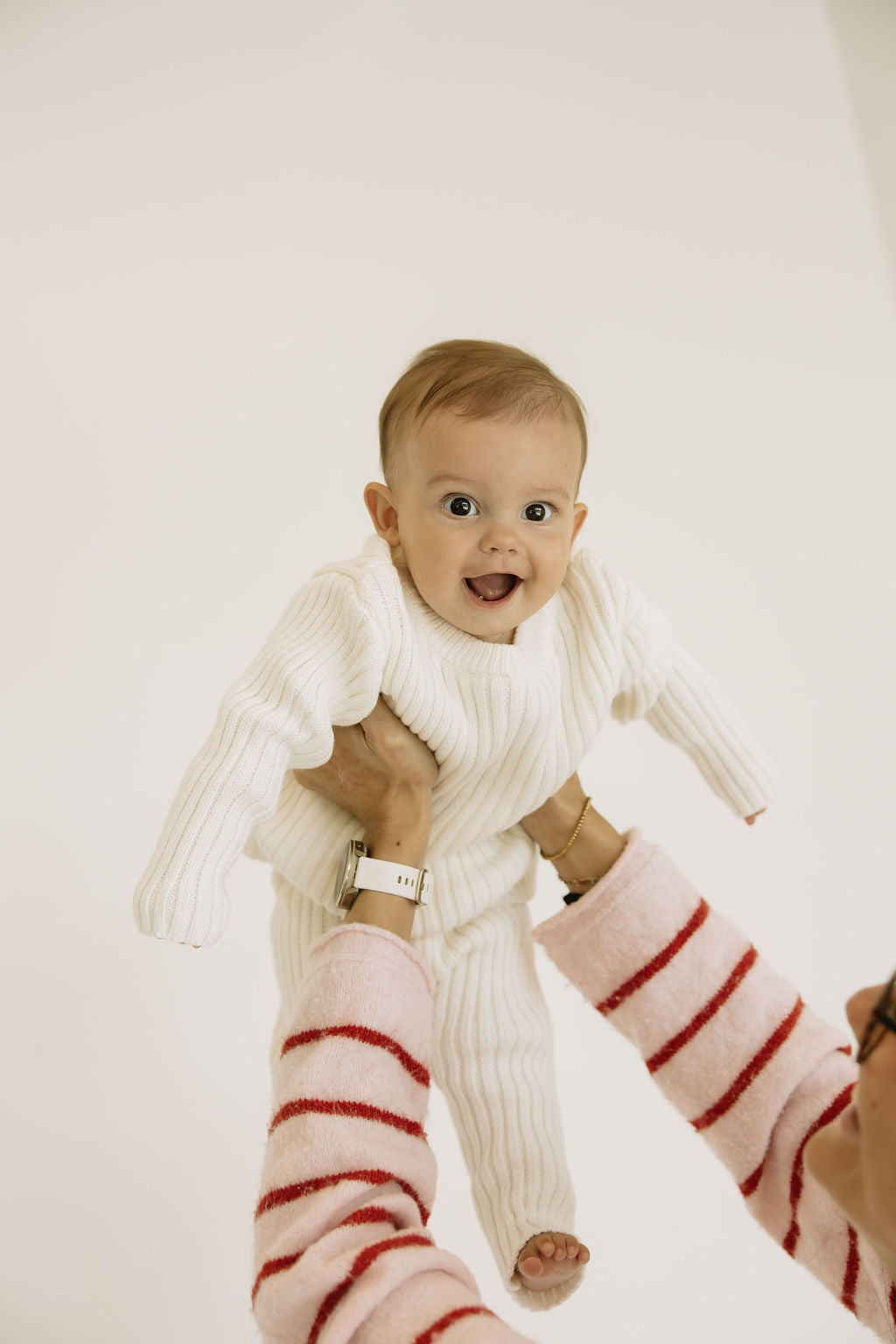 Baby White Rib Pullover