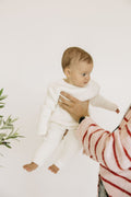 Baby White Rib Leggings