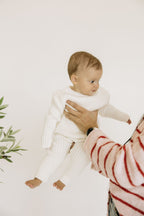 Baby White Rib Leggings