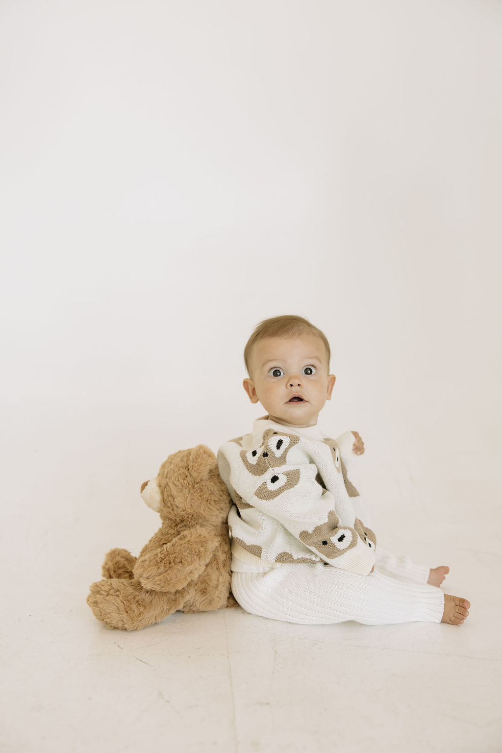 Baby White Rib Leggings