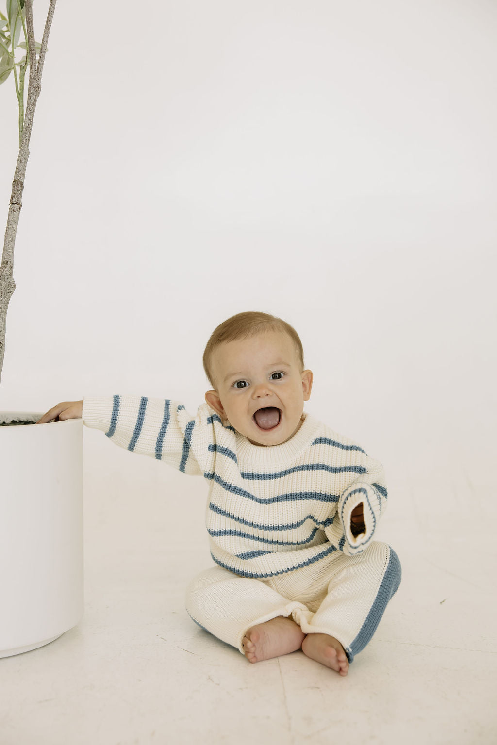 Baby Blue Stripe Sweater