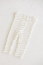 Baby White Rib Leggings