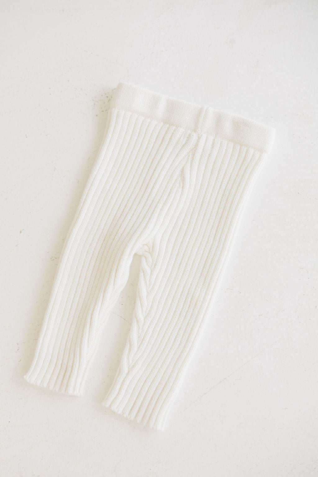 Baby White Rib Leggings