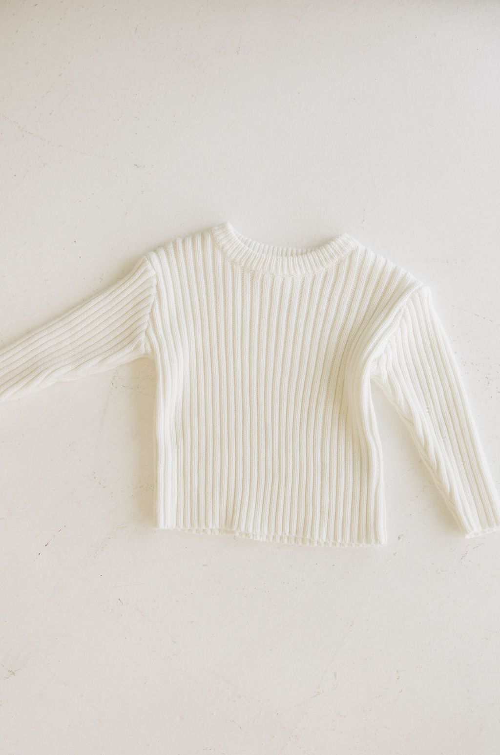 Baby White Rib Pullover