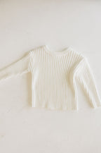 Baby White Rib Pullover