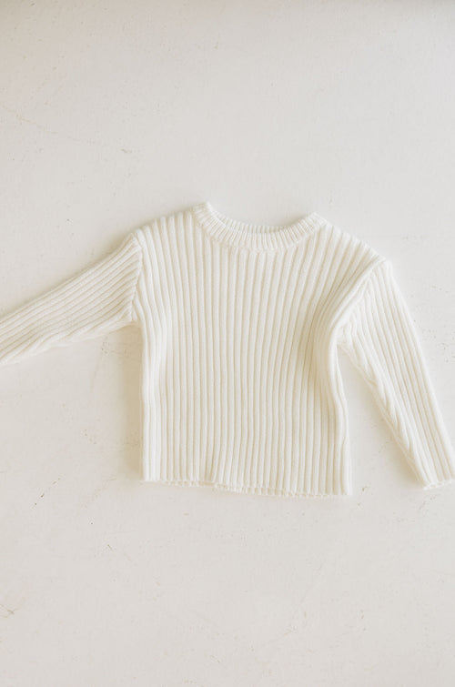Baby White Rib Pullover