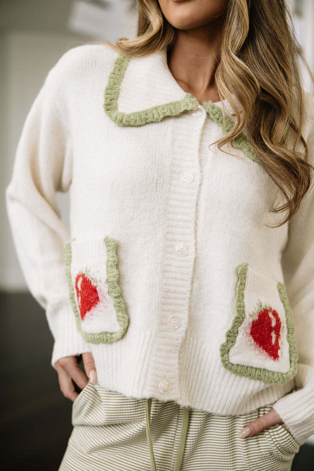 Strawberry Matcha Cardigan