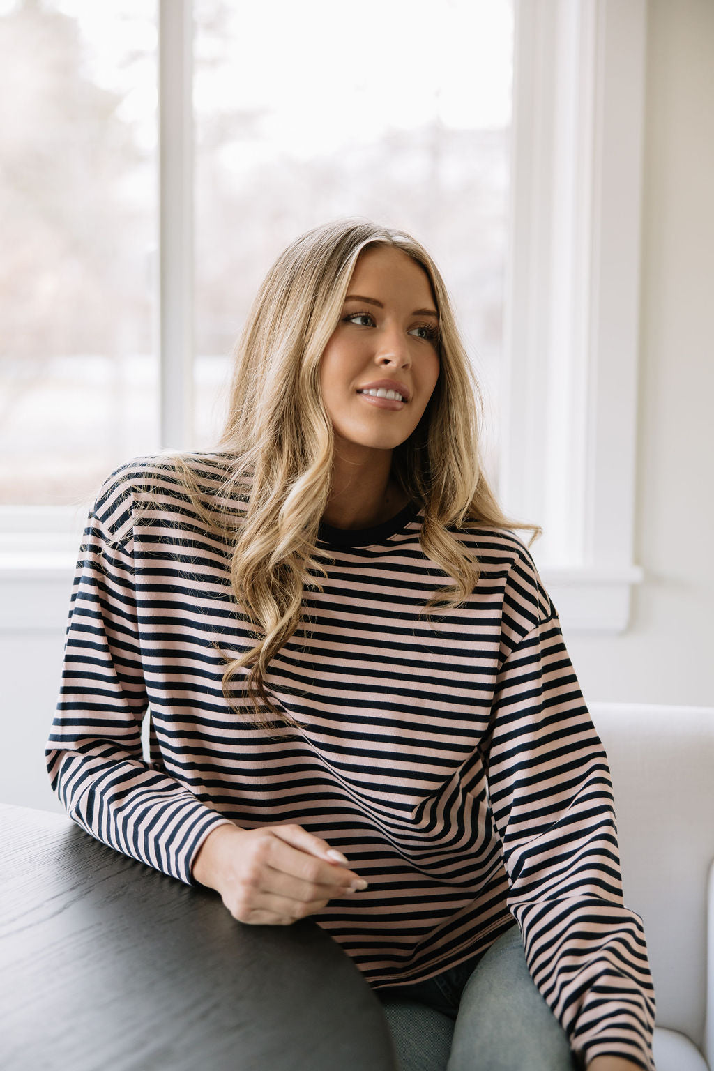 Midnight Rosè Stripe Top