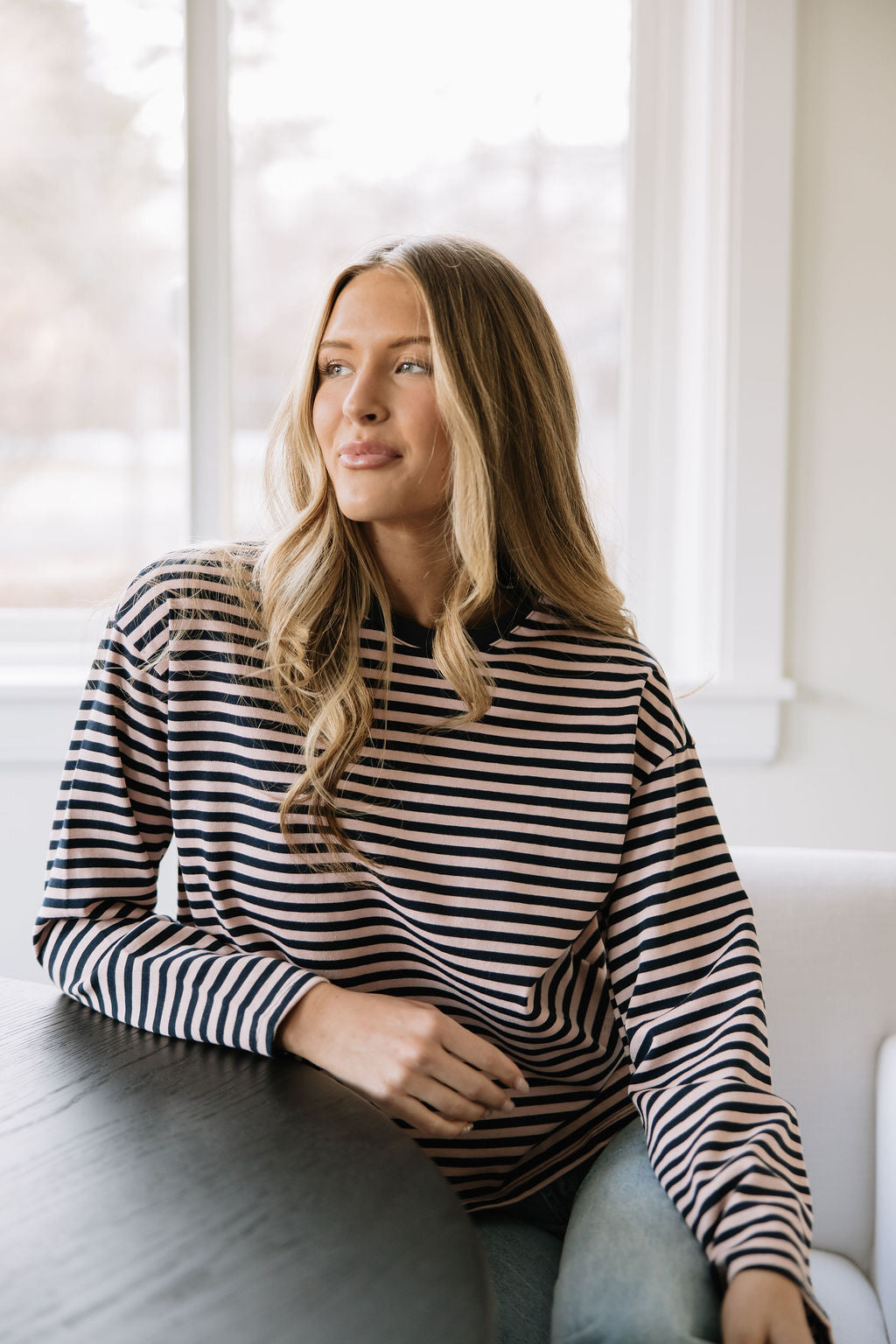 Midnight Rosè Stripe Top