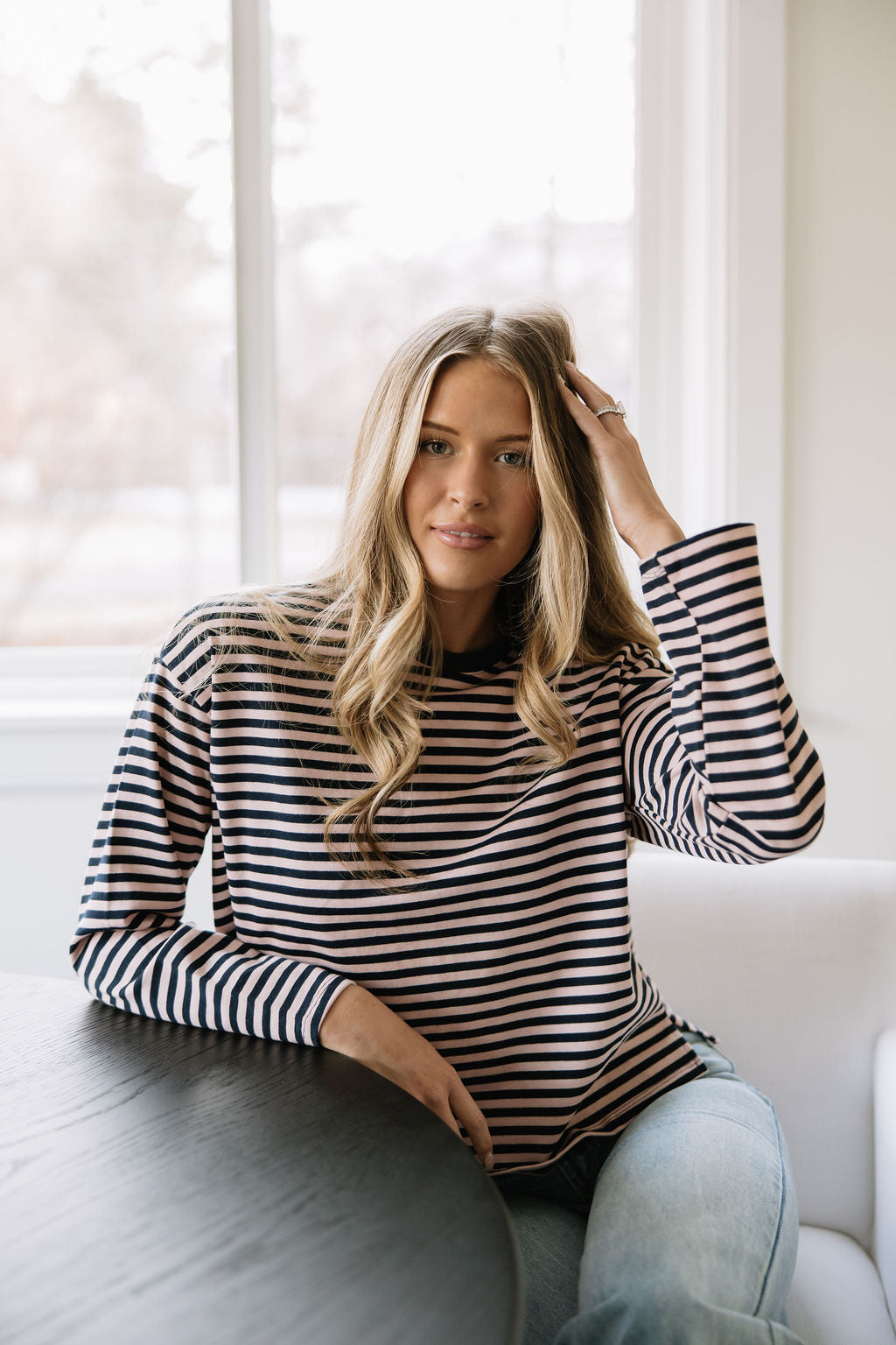 Midnight Rosè Stripe Top
