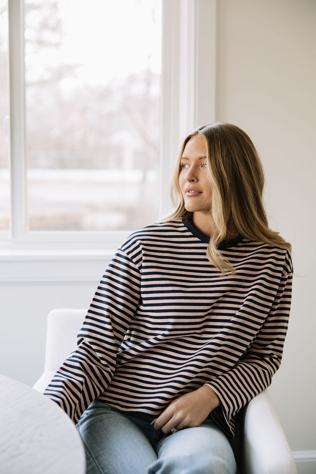 Midnight Rosè Stripe Top