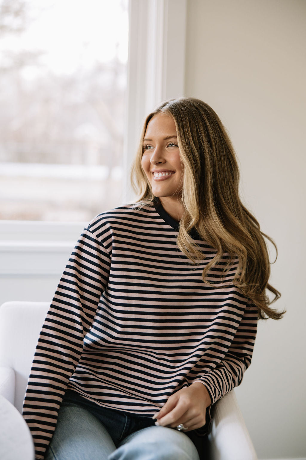 Midnight Rosè Stripe Top