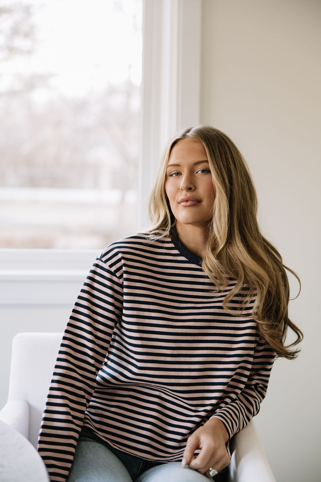 Midnight Rosè Stripe Top