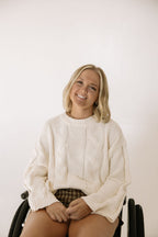 Preorder: Snow Bunny Cable Knit Sweater