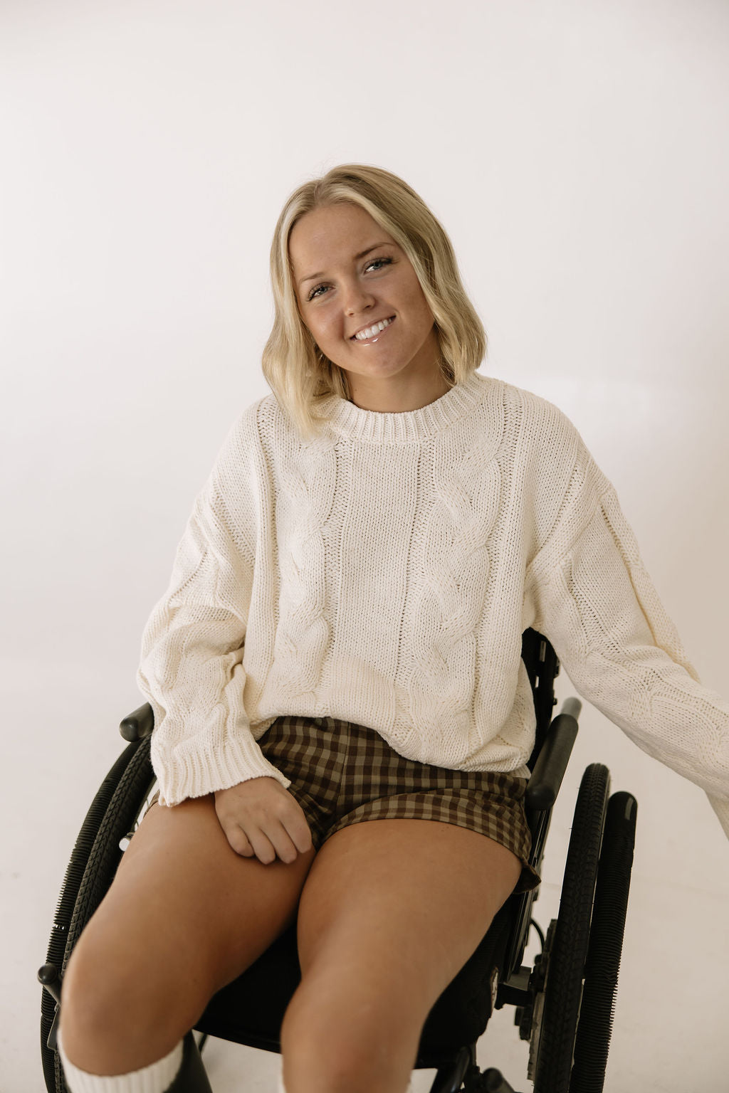 Preorder: Snow Bunny Cable Knit Sweater