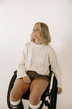 Preorder: Snow Bunny Cable Knit Sweater
