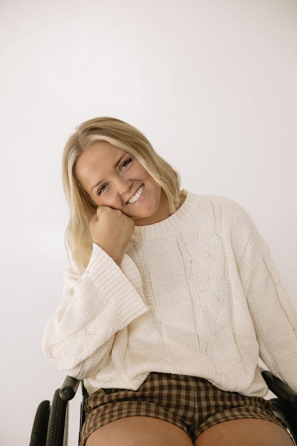 Preorder: Snow Bunny Cable Knit Sweater