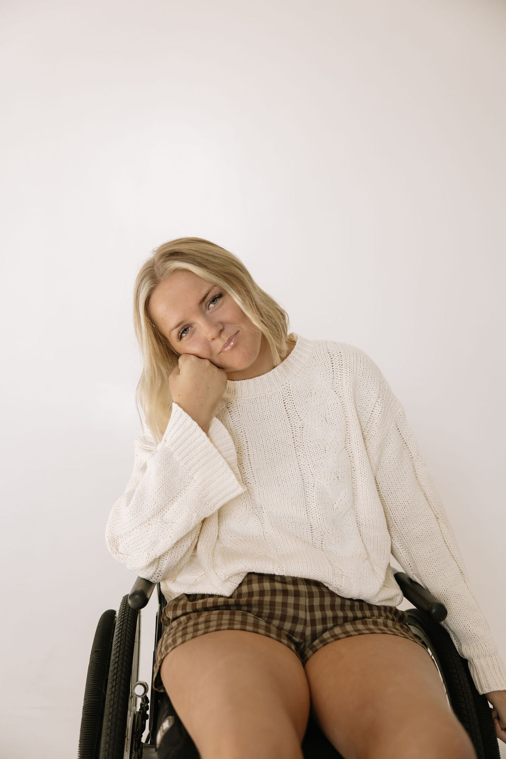 Preorder: Snow Bunny Cable Knit Sweater