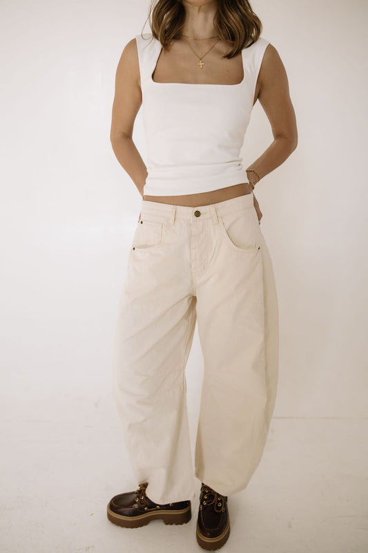 Butter Cotton Barrel Pants