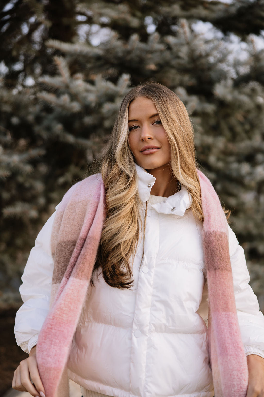 Rosewood Plaid Scarf