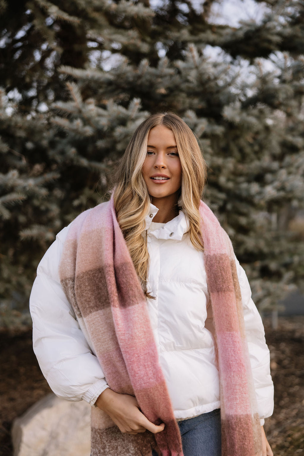 Rosewood Plaid Scarf