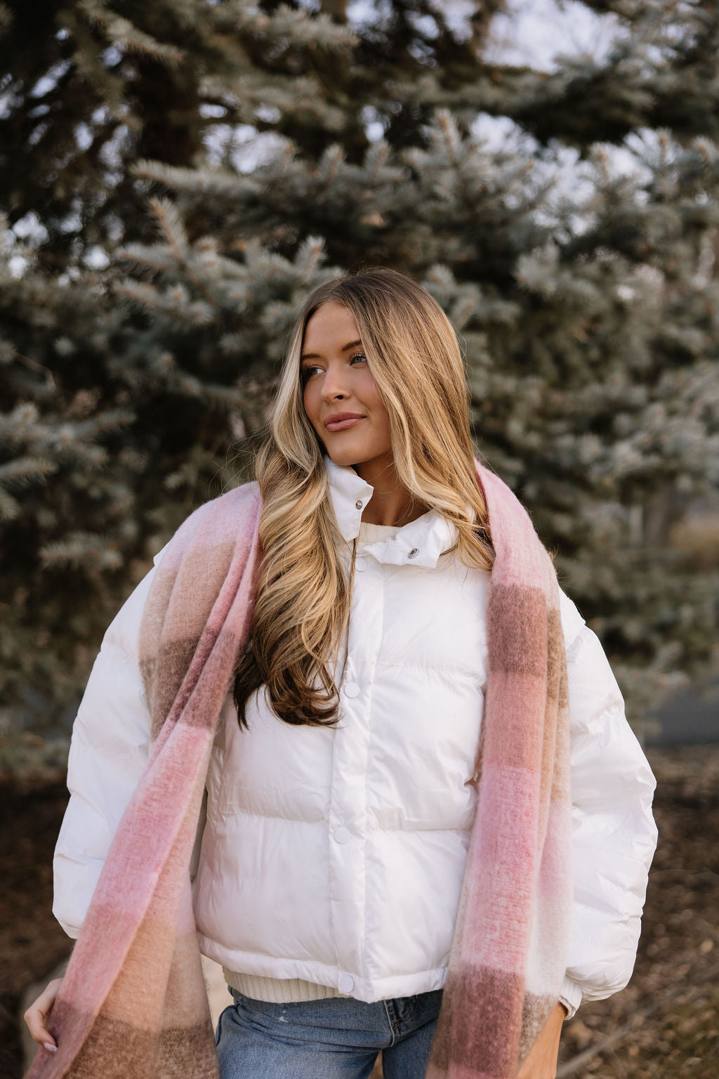 Rosewood Plaid Scarf