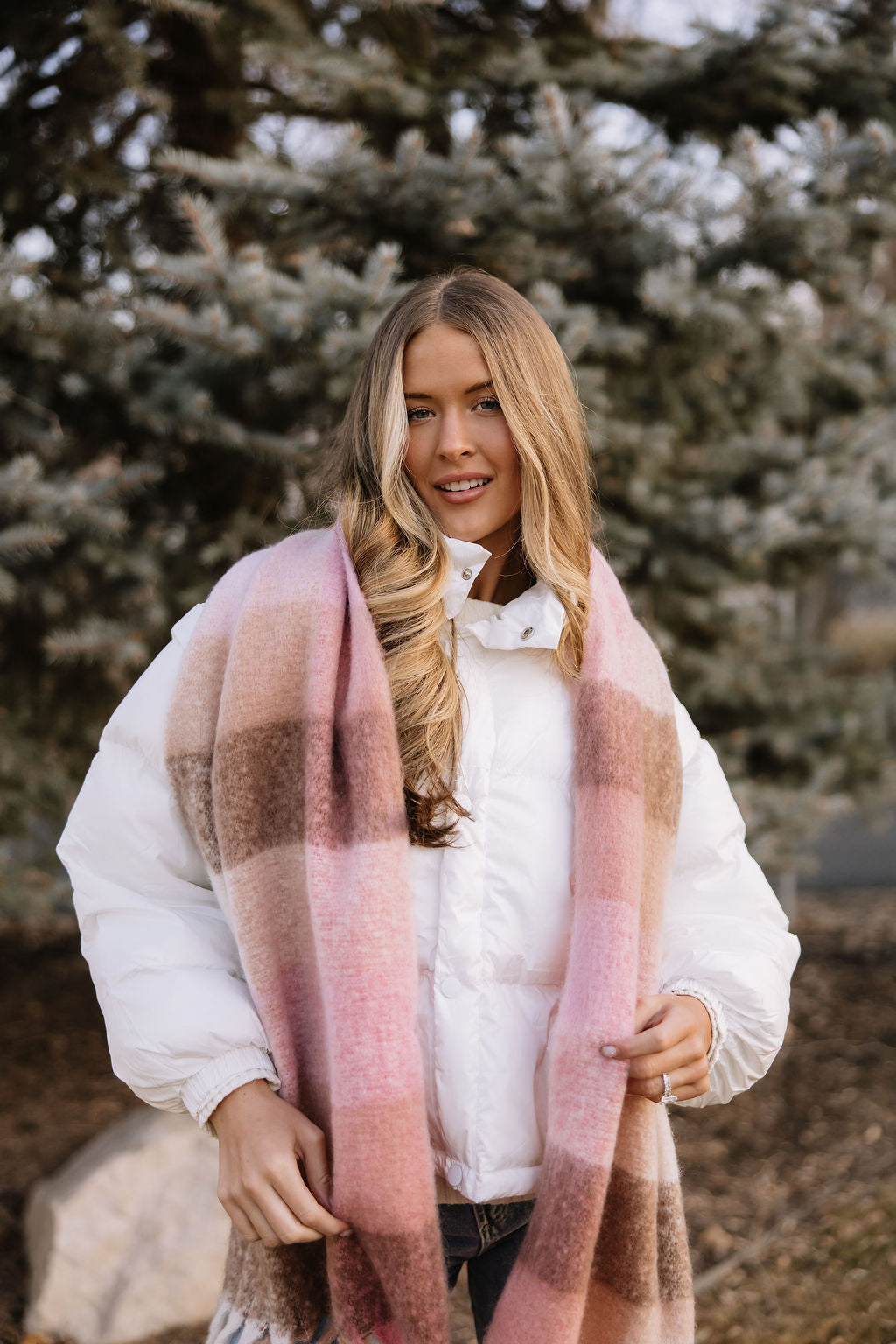 Rosewood Plaid Scarf