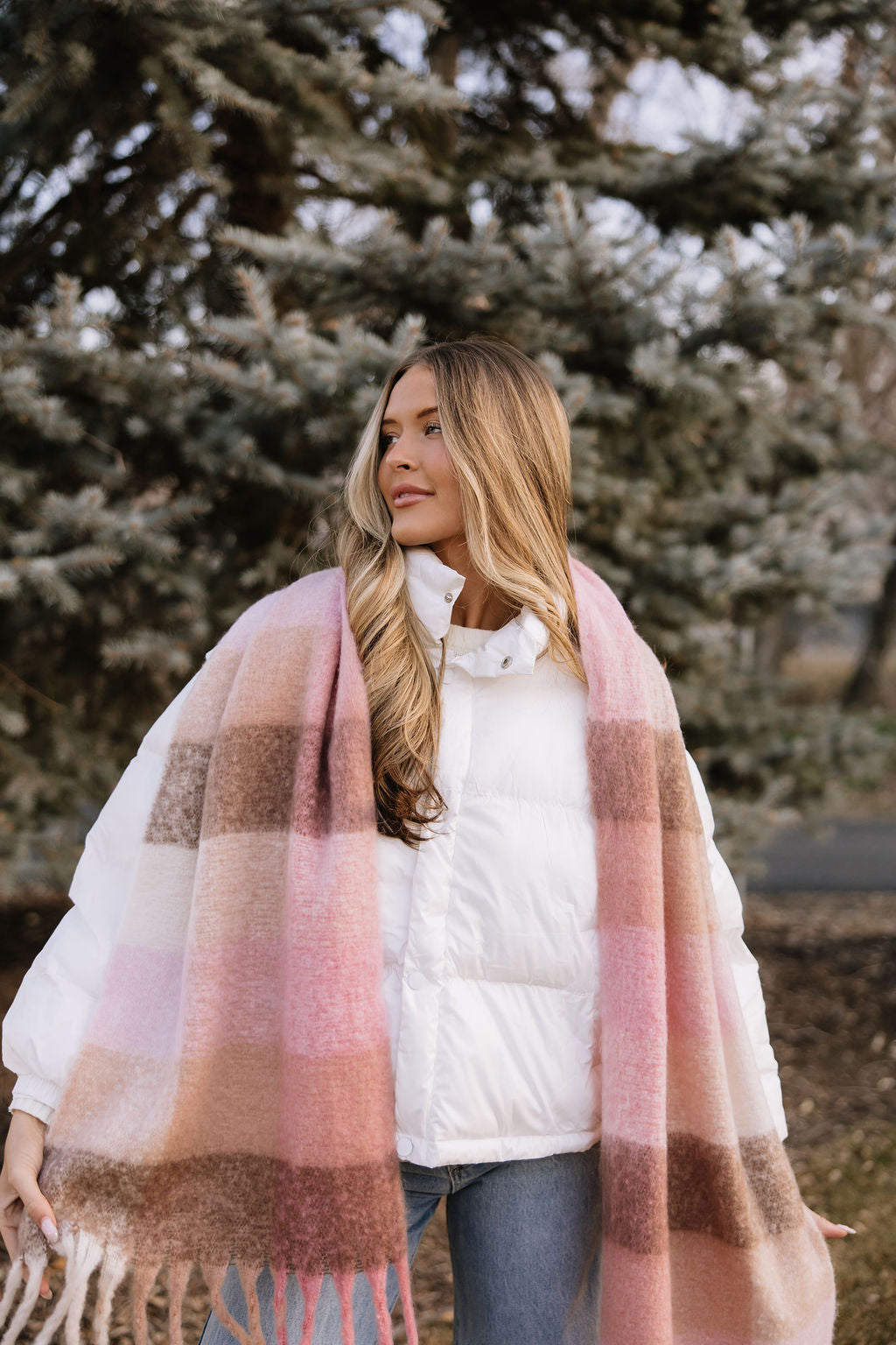 Rosewood Plaid Scarf