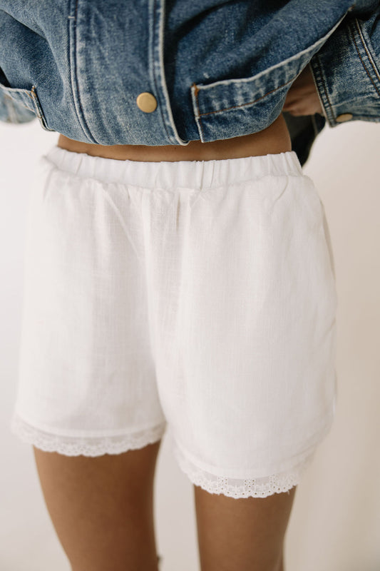 Cottage Lace Trim Shorts